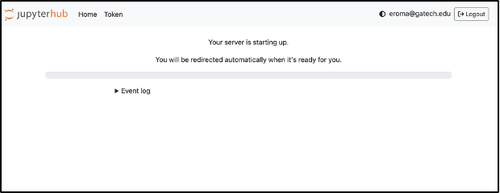 Jupyter Hub startup progress